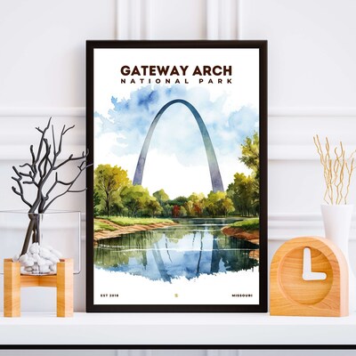 Gateway Arch National Park Poster, Travel Art, Office Poster, Home Decor | S8 - image5